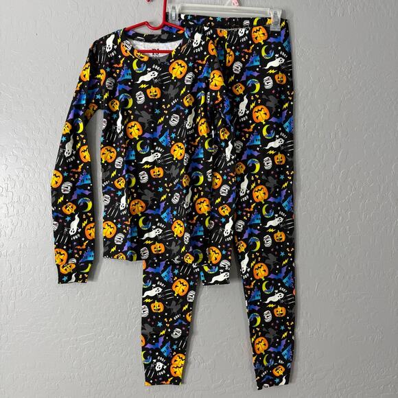 The Childrens Place Glow in the Dark Halloween Pjs Sleepwear Pumpkin Boo, 16 - Picture 4 of 6